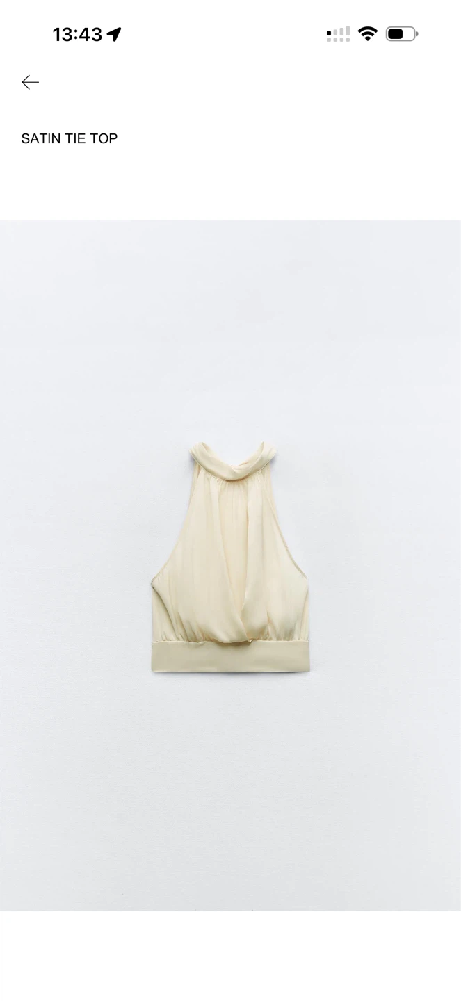 Zara Satin Tie Top