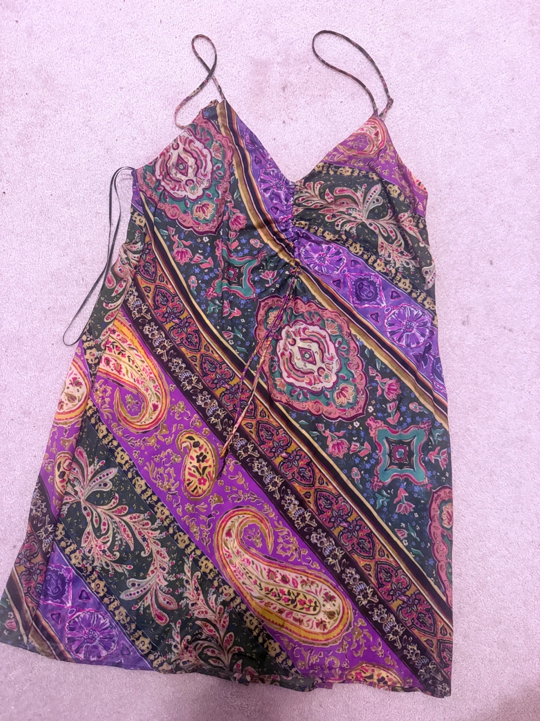 ZARA Paisley Print Slip Dress