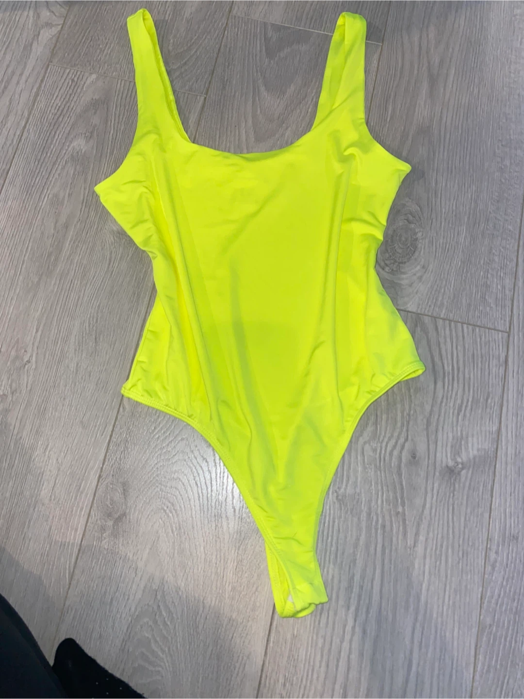Neon yellow bodysuit