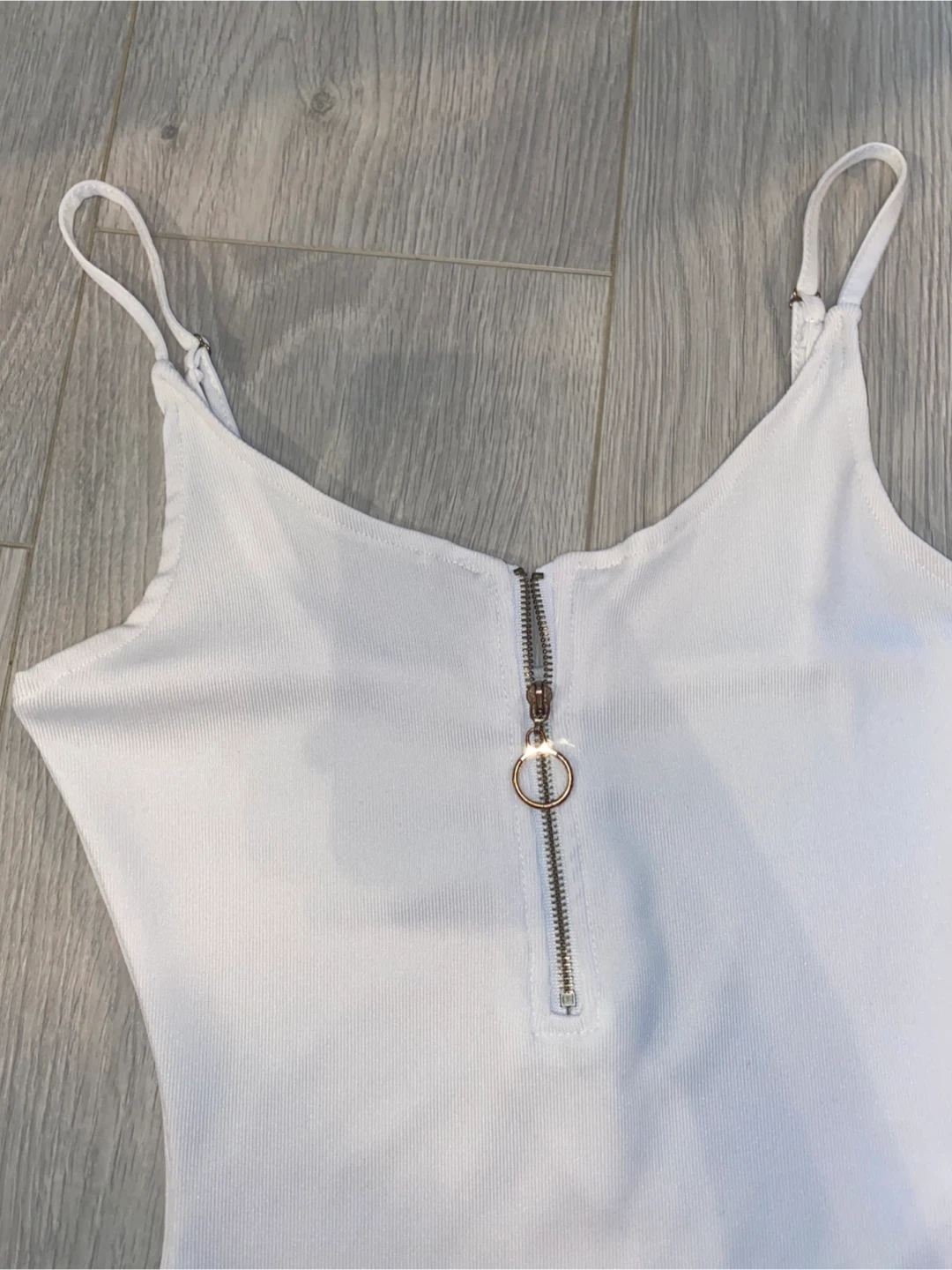 Ardene White Zip-Front Bodysuit - photo 2