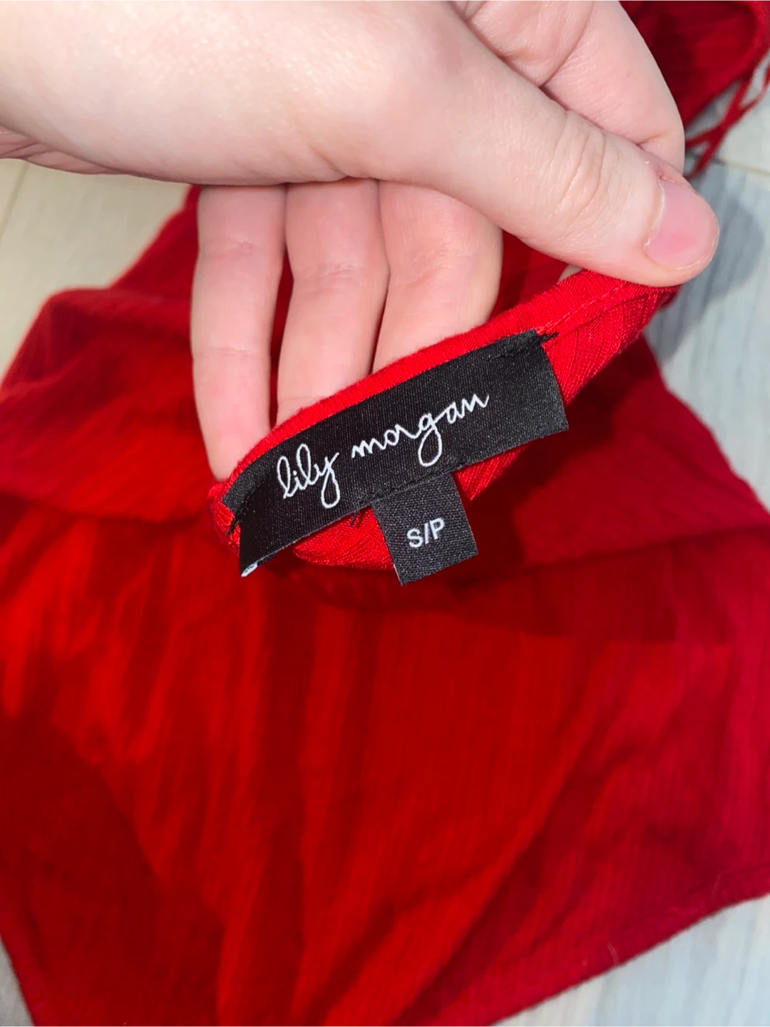 Lily Morgan Red Ribbed Bodysuit - photo 5