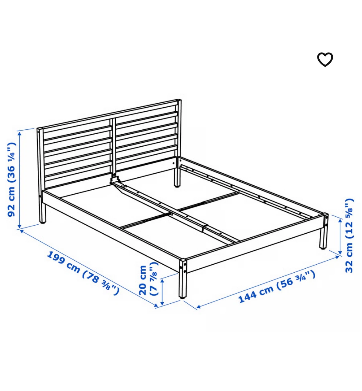 IKEA Tarva Double Bed Frame - photo 2