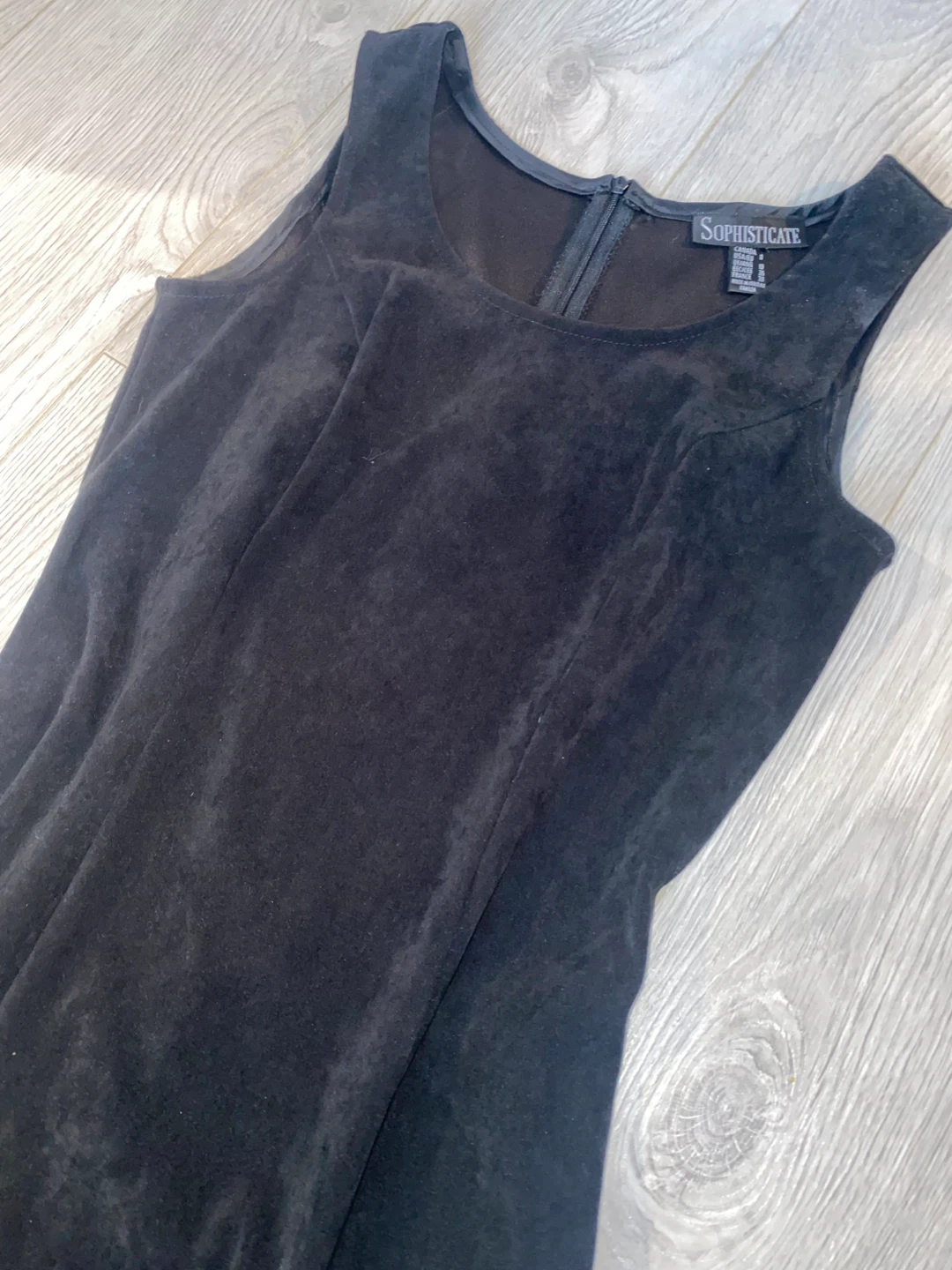 Vintage Black velvet Dress - Size 8 - photo 3