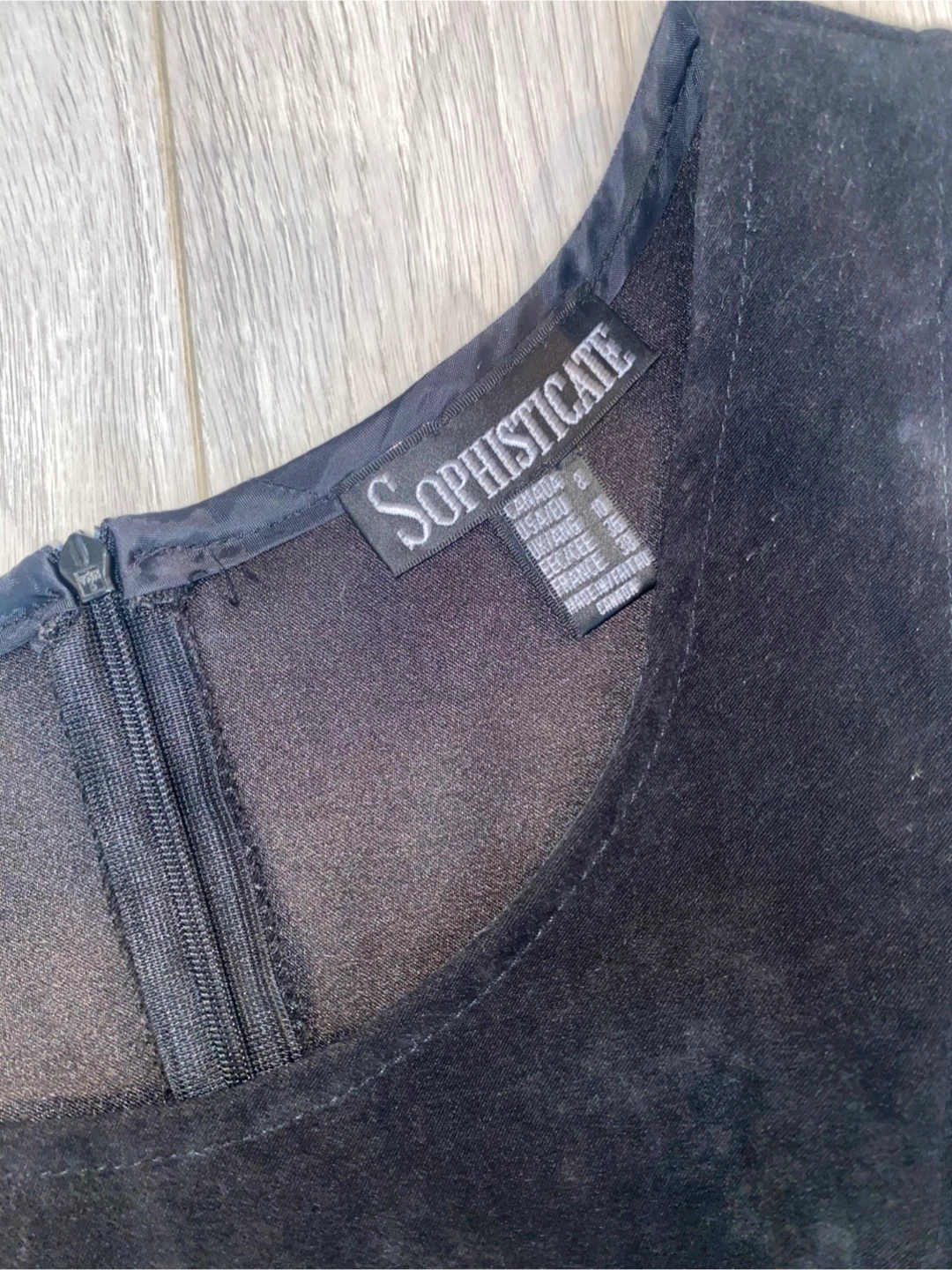 Vintage Black velvet Dress - Size 8 - photo 2