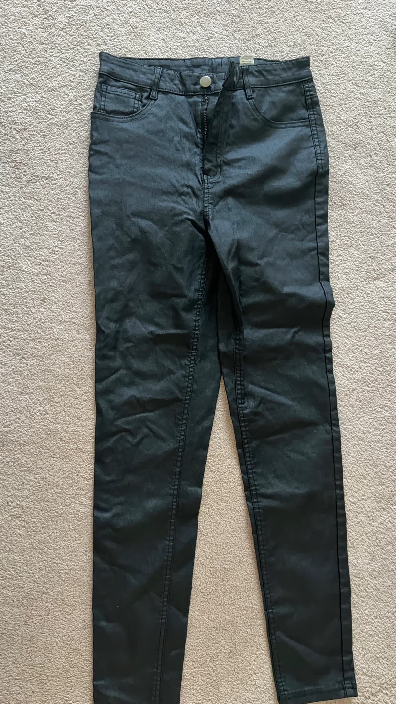 Calzedonia Black Coated Jeans - Size M