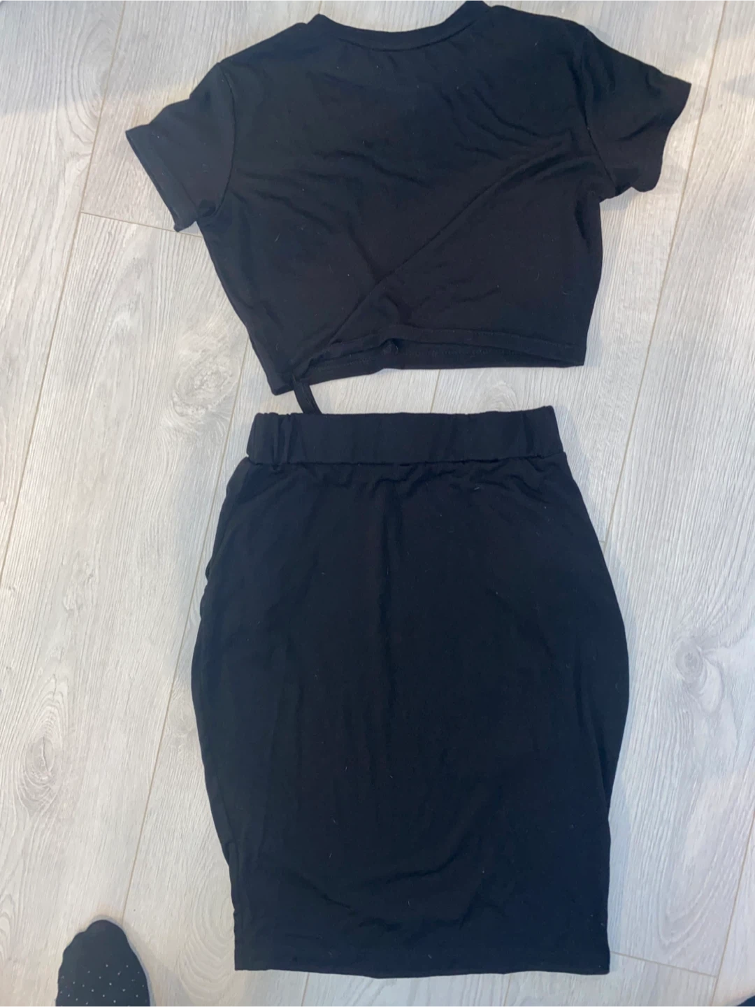 Black Crop Top and Skirt Set - photo 5