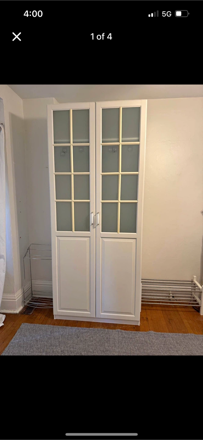 IKEA PAX Wardrobe with Glass Doors
