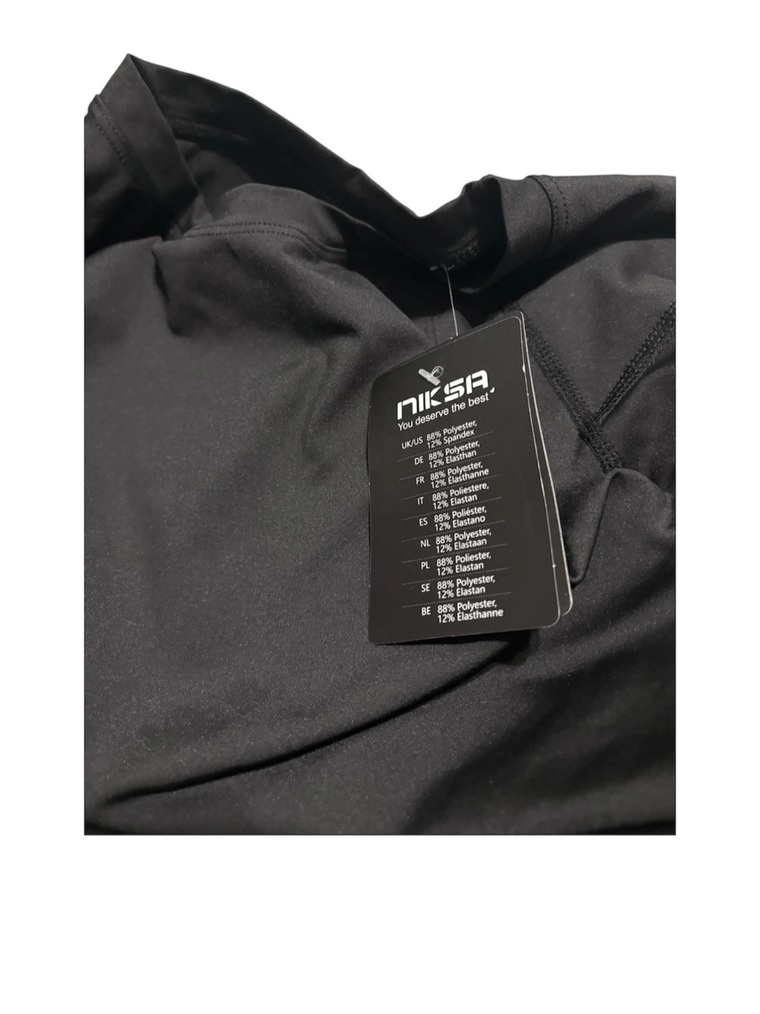 Niksa Black Polyester Spandex T-Shirt Size S - photo 2
