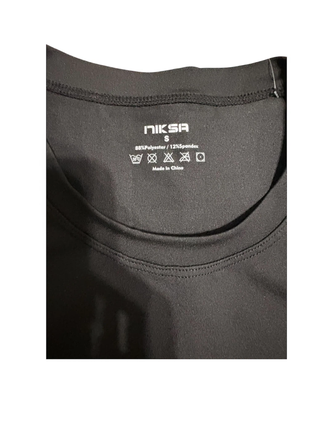 Niksa Black Polyester Spandex T-Shirt Size S - photo 3