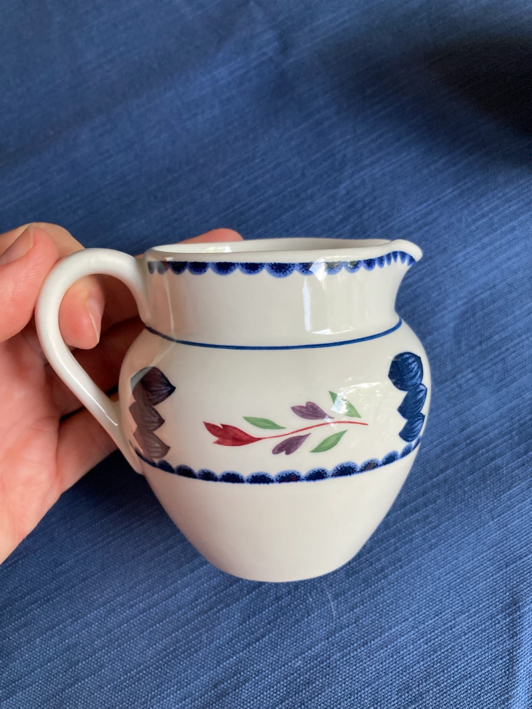 Ceramic Creamer Pitchers with Floral Design