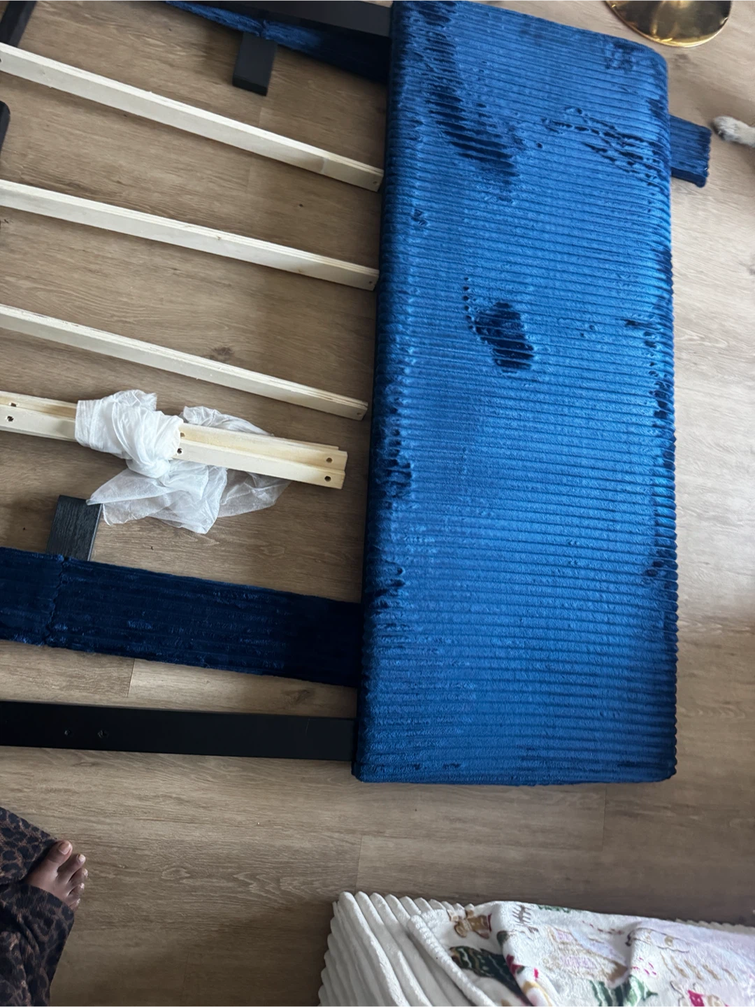 Blue Upholstered Headboard Frame - photo 3