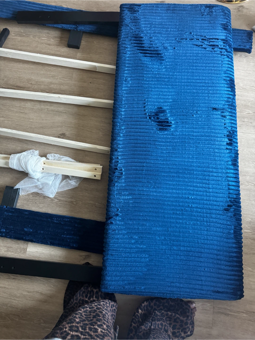Blue Upholstered Headboard Frame - photo 4