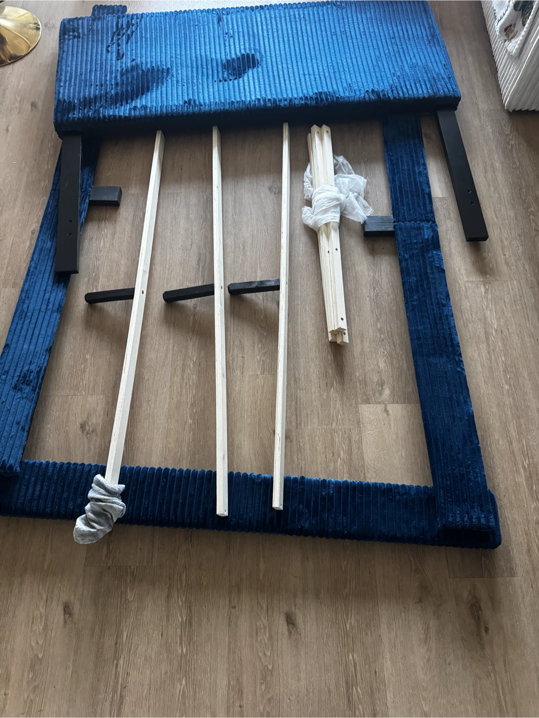 Blue Upholstered Headboard Frame - photo 5