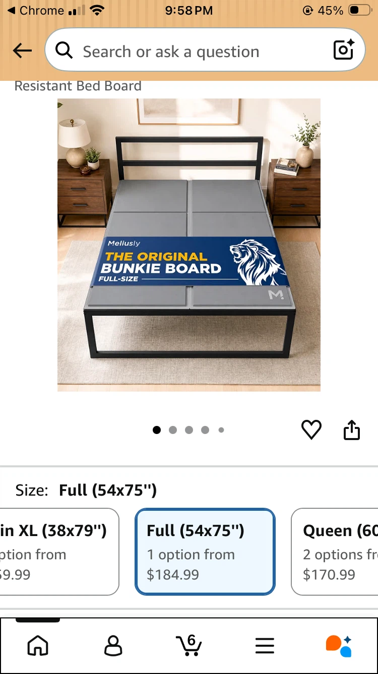 Meliusly Bunkie Board - 54x75 inches (Full-Size)