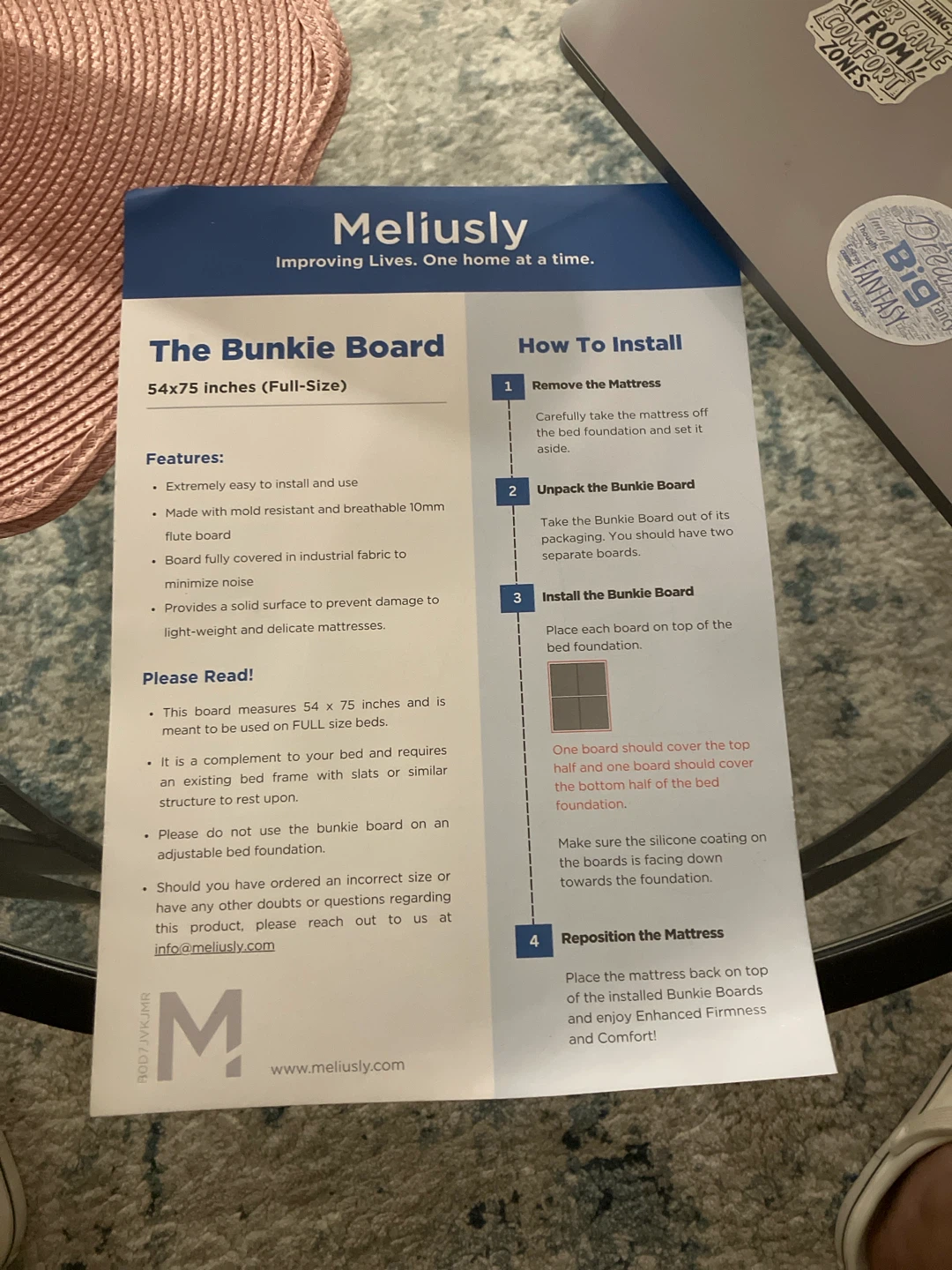 Meliusly Bunkie Board - 54x75 inches (Full-Size) - photo 3