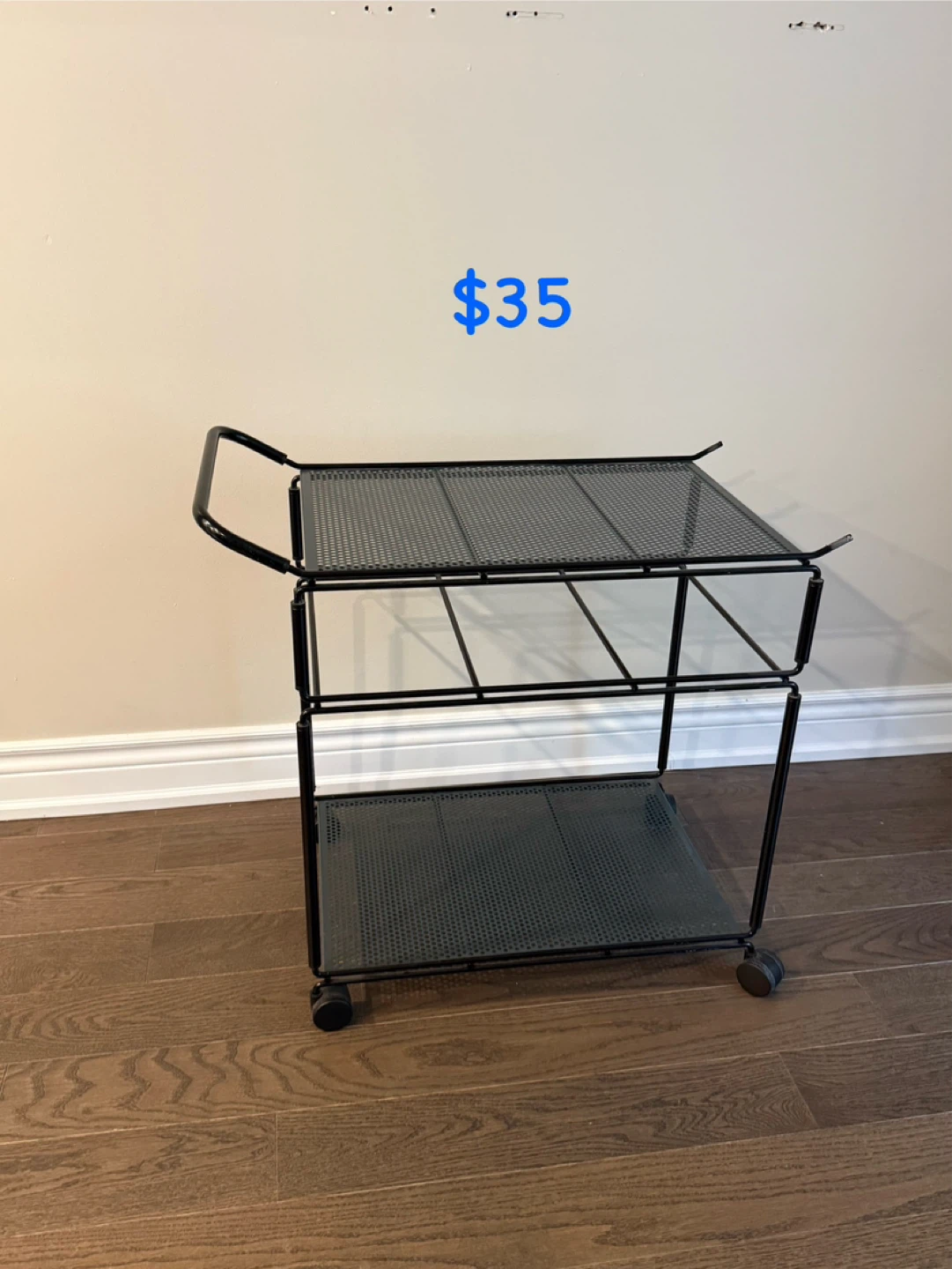 Black Metal Bar Cart