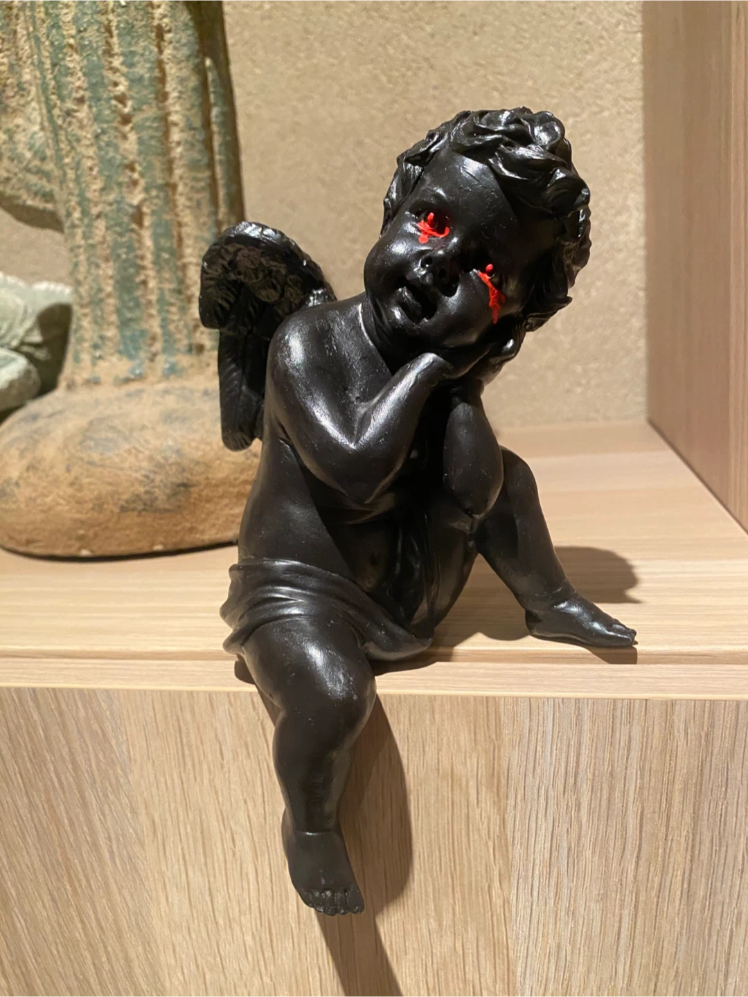 Black Halloween Cherub shelf decor - photo 3