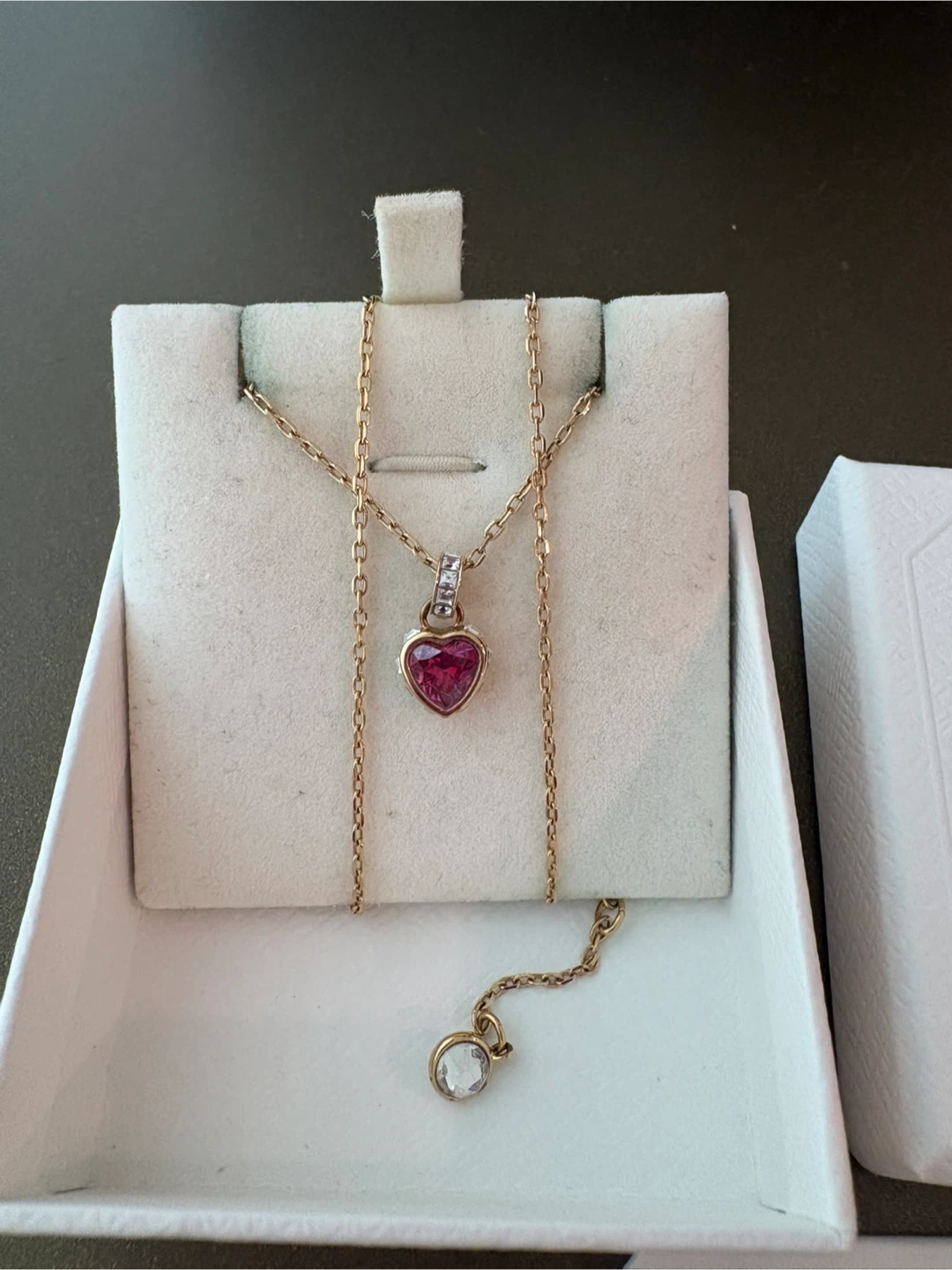 Swarovski Heart Pendant Necklace -18K Gold Finish - photo 2
