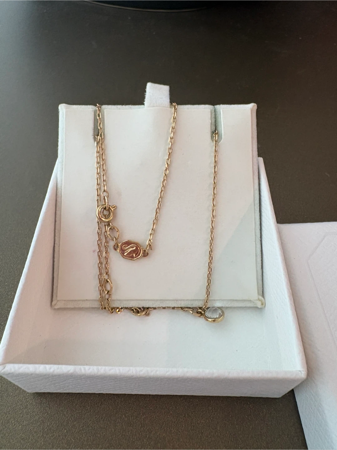 Swarovski Heart Pendant Necklace -18K Gold Finish - photo 3