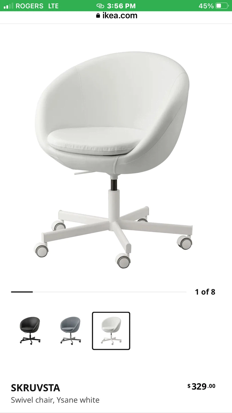 IKEA SKRUVSTA Swivel Chair, Ysane White - photo 4