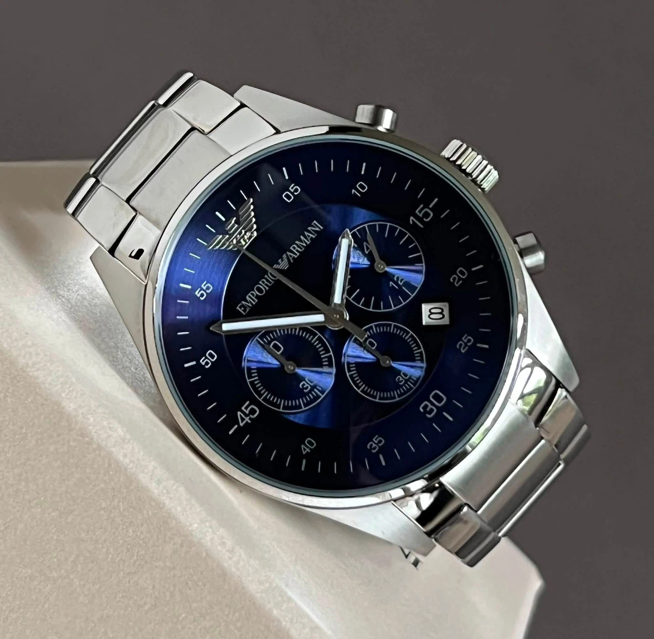 FOR SALE ‼️ Emporio Armani Men’s Sport Steel  Chronograph Watch