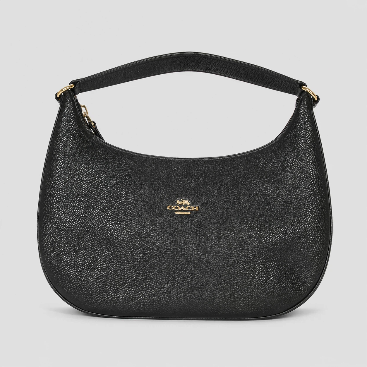 Coach Harley East/West Black Leather Hobo Bag – F38250