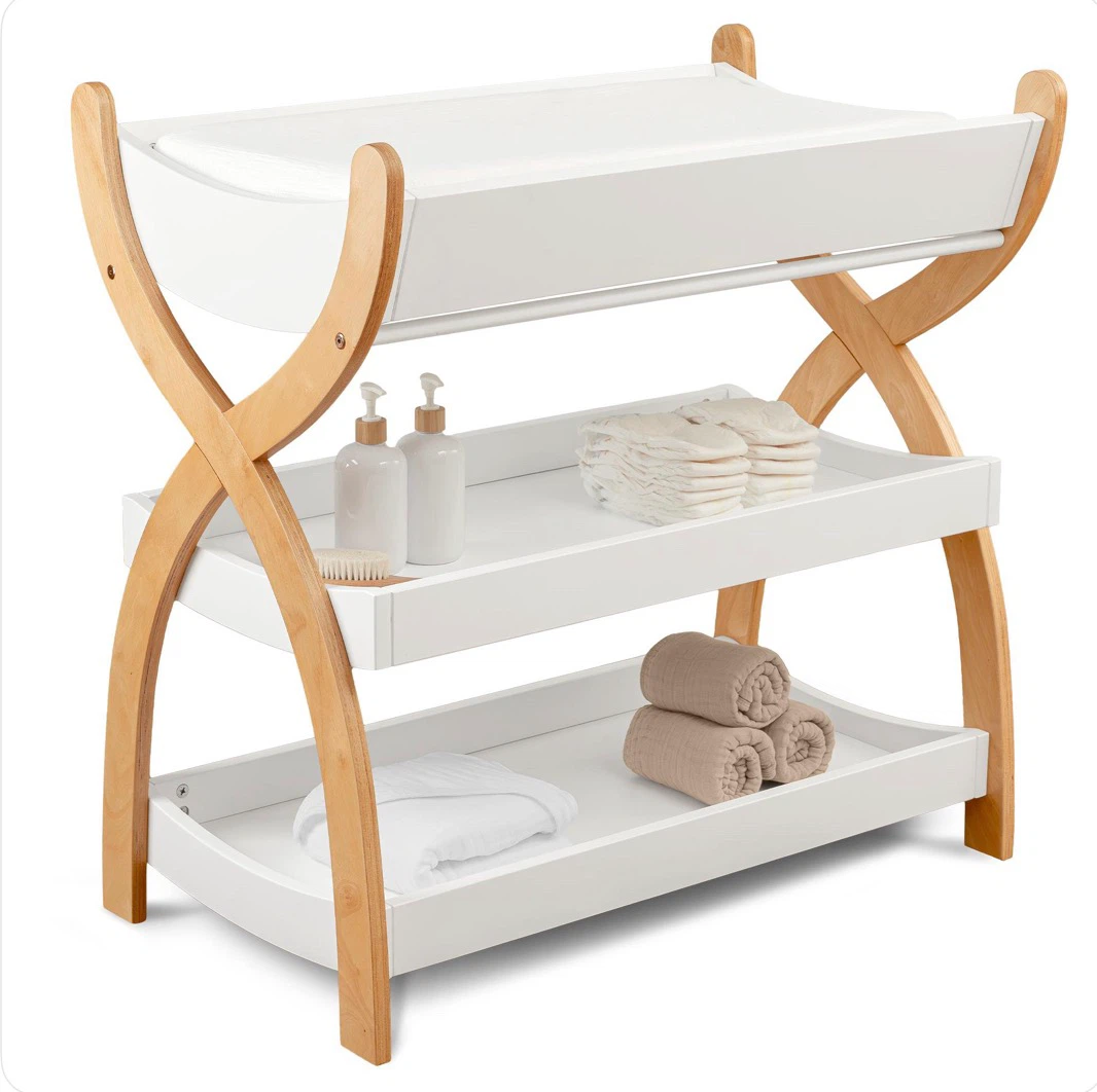 Baby (Diaper) Changing Station (Table) with Storage Shelves