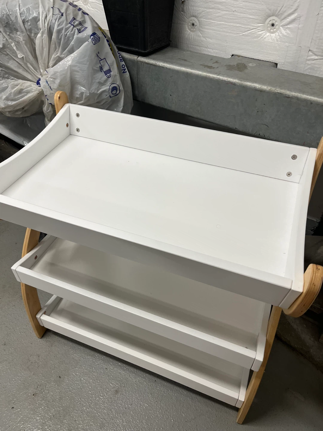 Baby (Diaper) Changing Station (Table) with Storage Shelves - photo 2