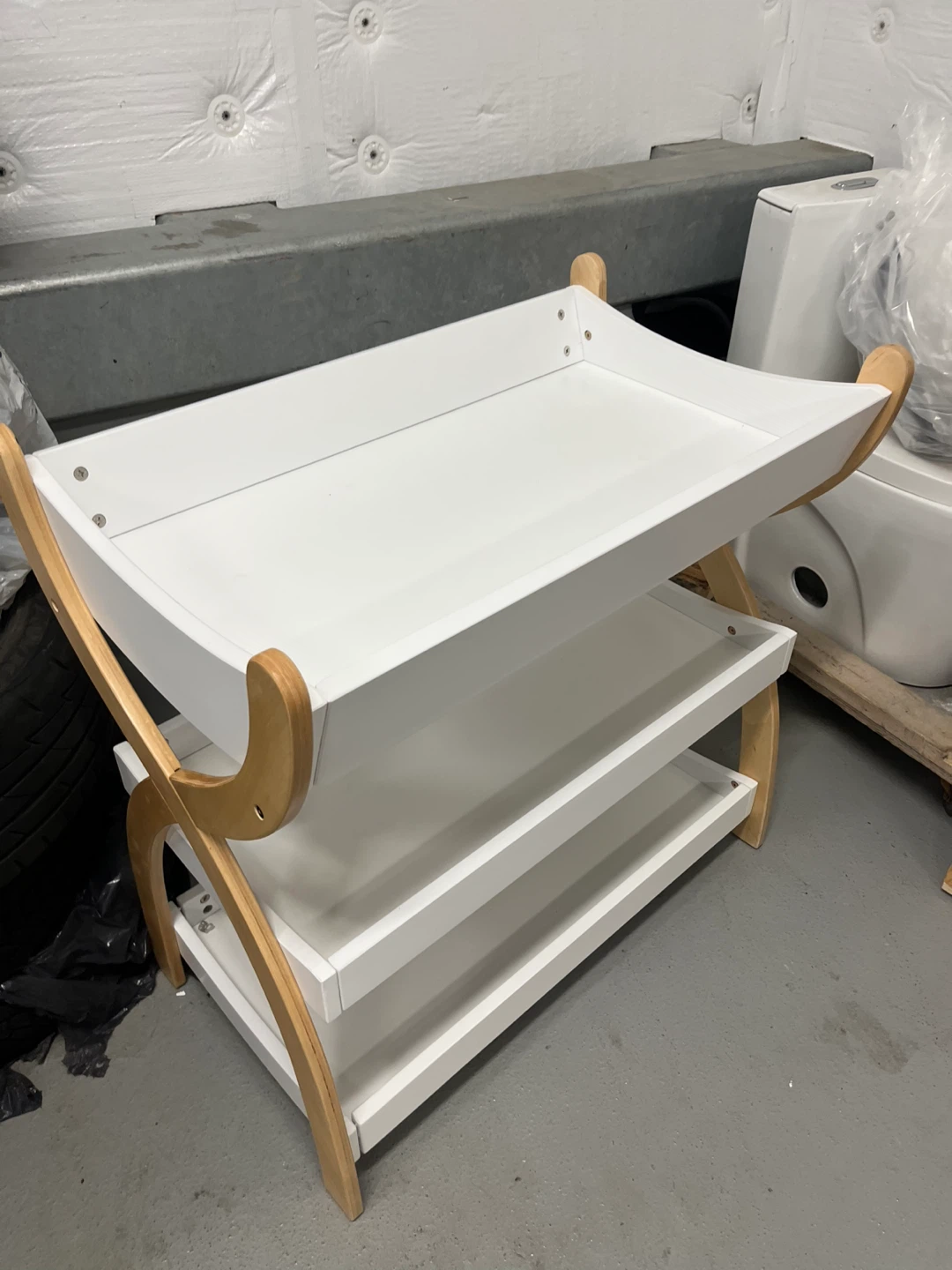Baby (Diaper) Changing Station (Table) with Storage Shelves - photo 4