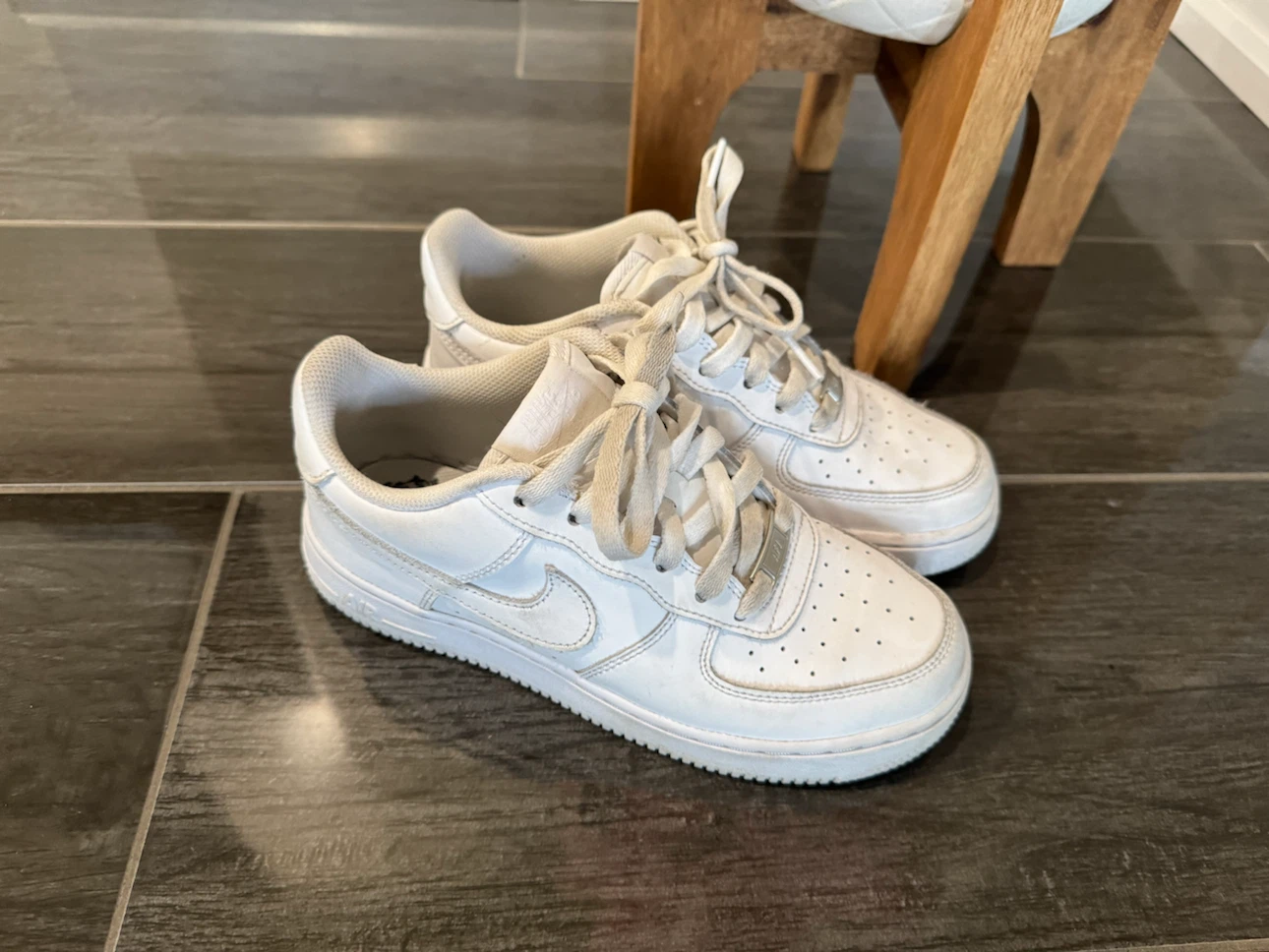 Nike Air Force 1 White Sneakers - photo 2