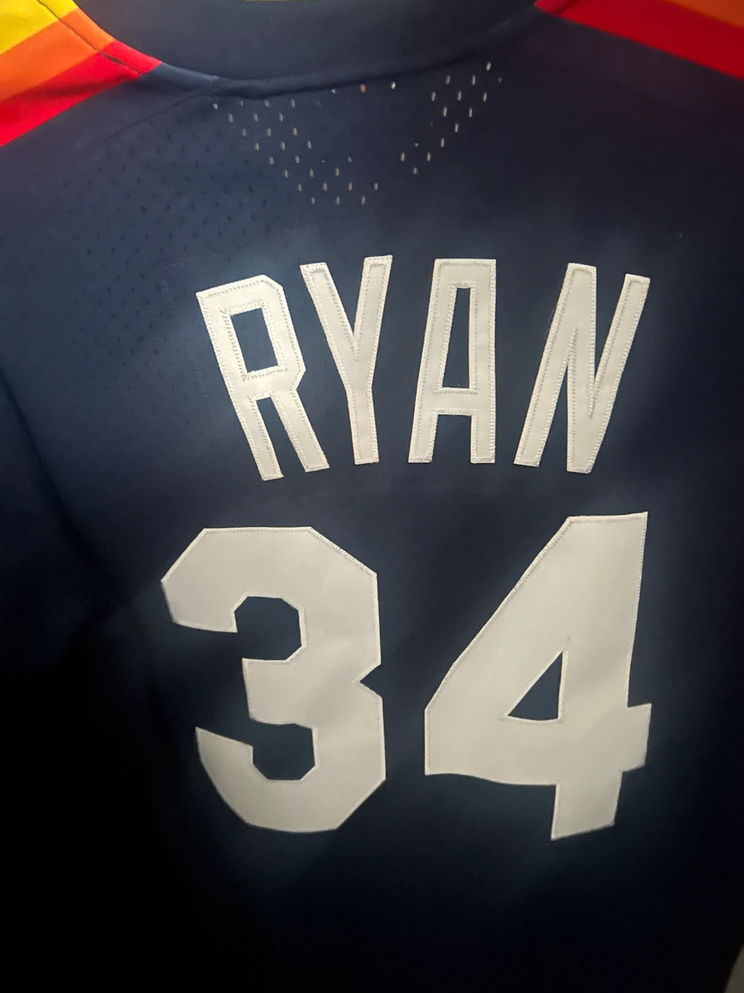 Mitchell & Ness Houston Astros Ryan #34 Baseball Jersey Size M - photo 4