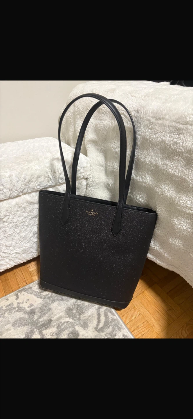 Kate Spade Black Glitter Tote Bag - photo 2