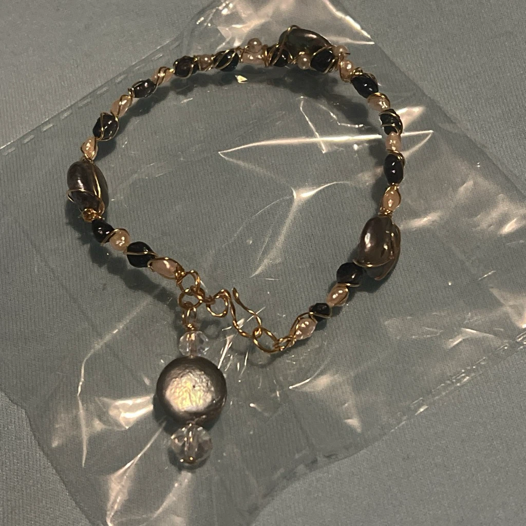 Handmade Beaded Bracelet with Charm - photo 2