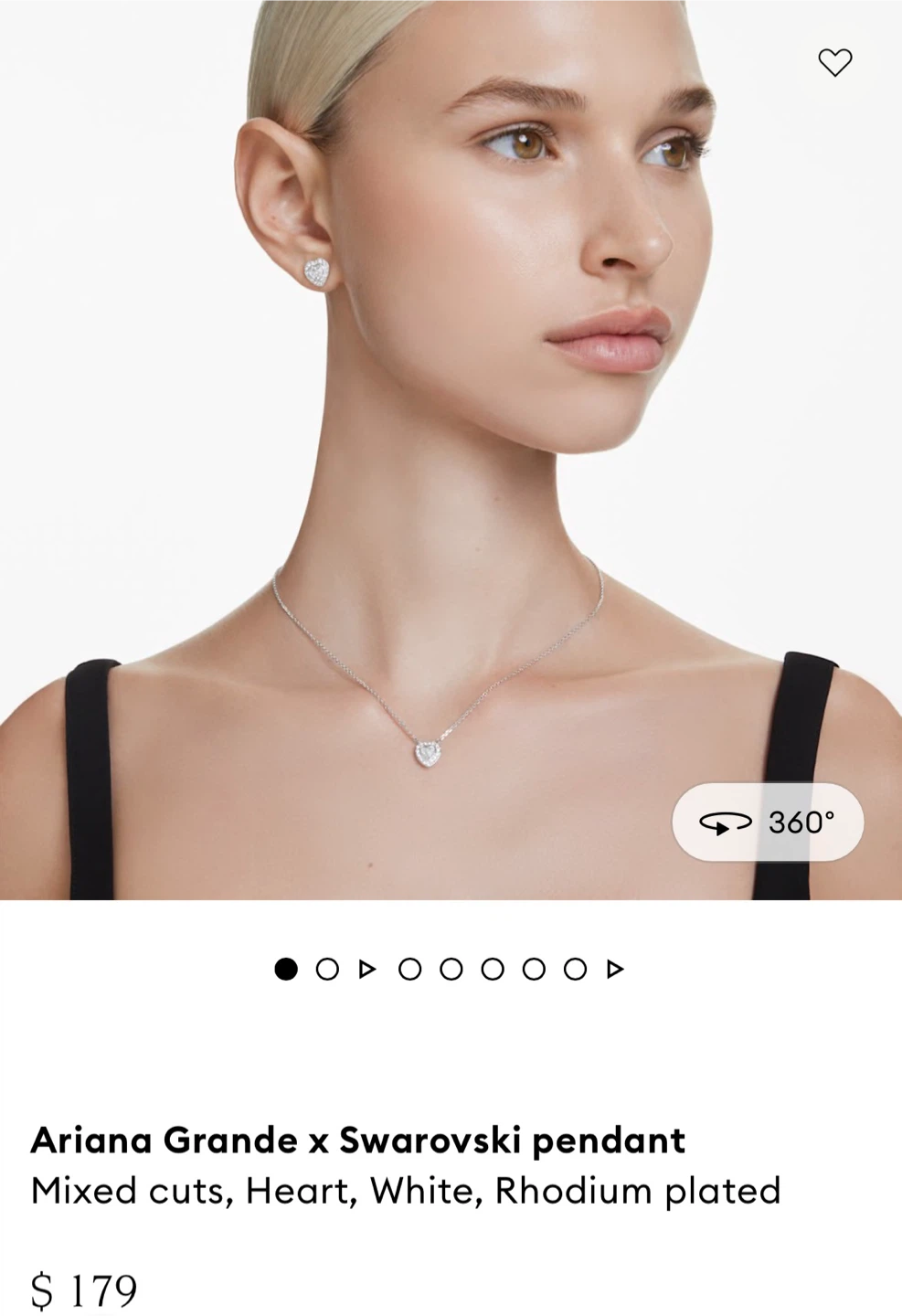 Swarovski Heart Pendant Necklace- Ariana Grande Collection - photo 4