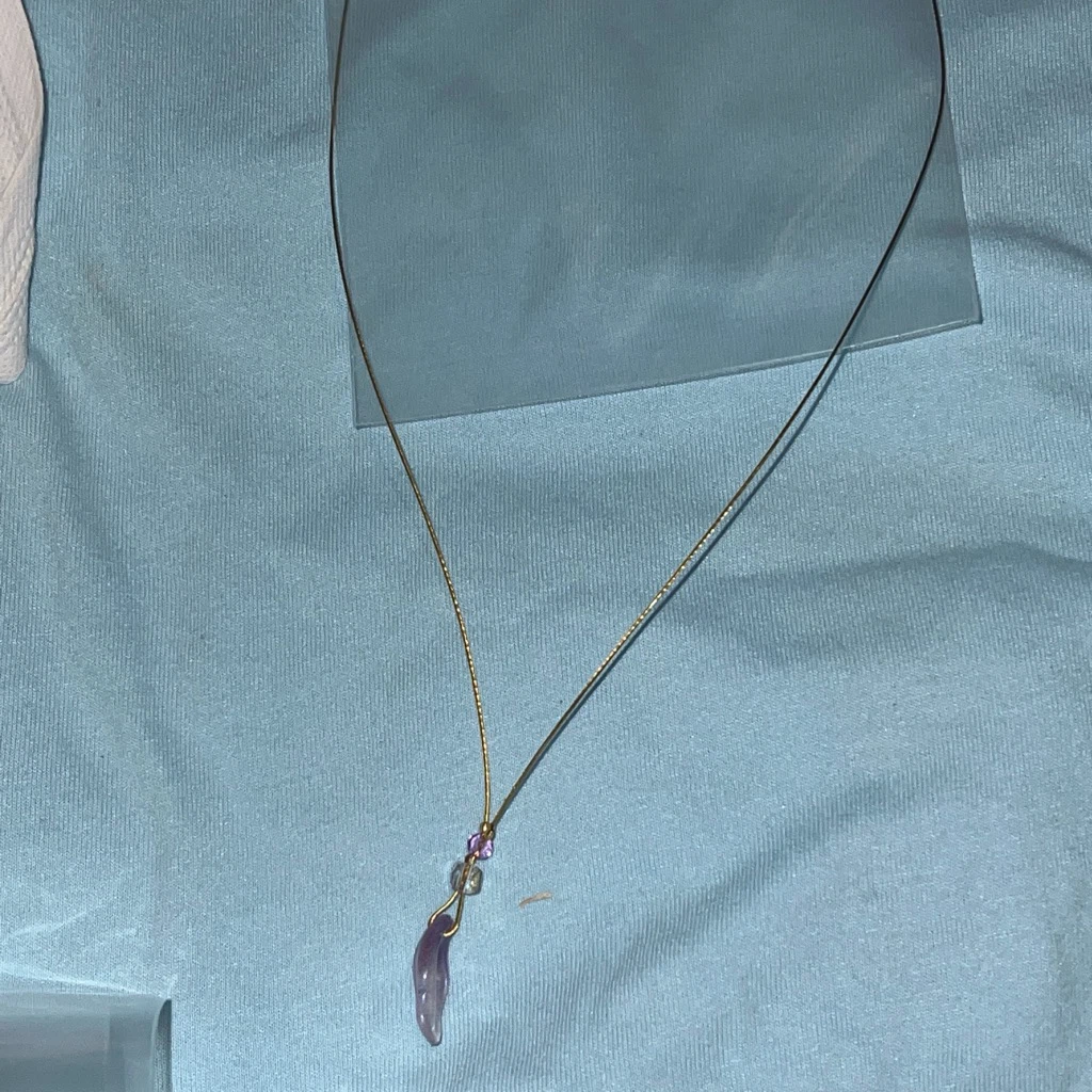 Purple Stone Pendant Necklace