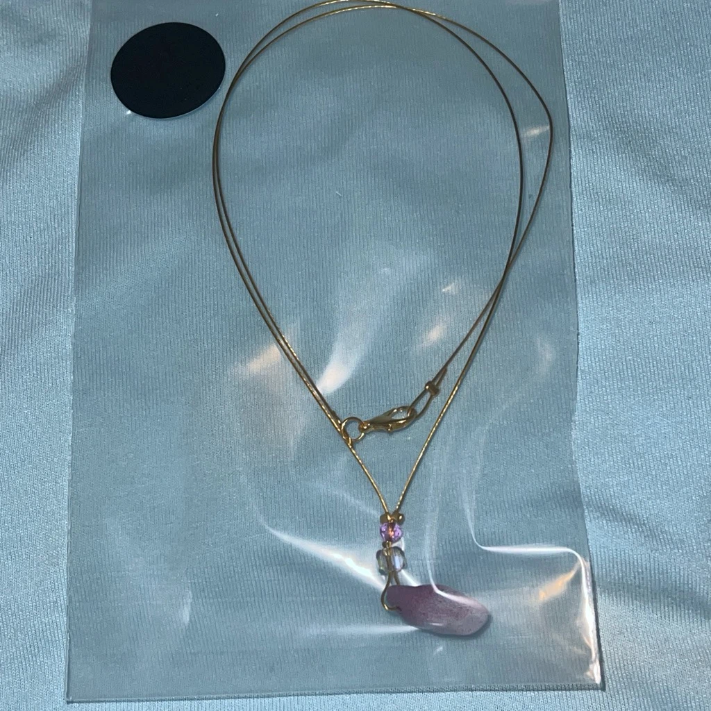 Purple Stone Pendant Necklace - photo 3