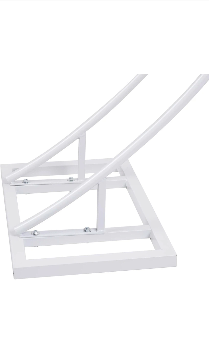 Double Round White Metal Wedding Arch Stand - photo 5