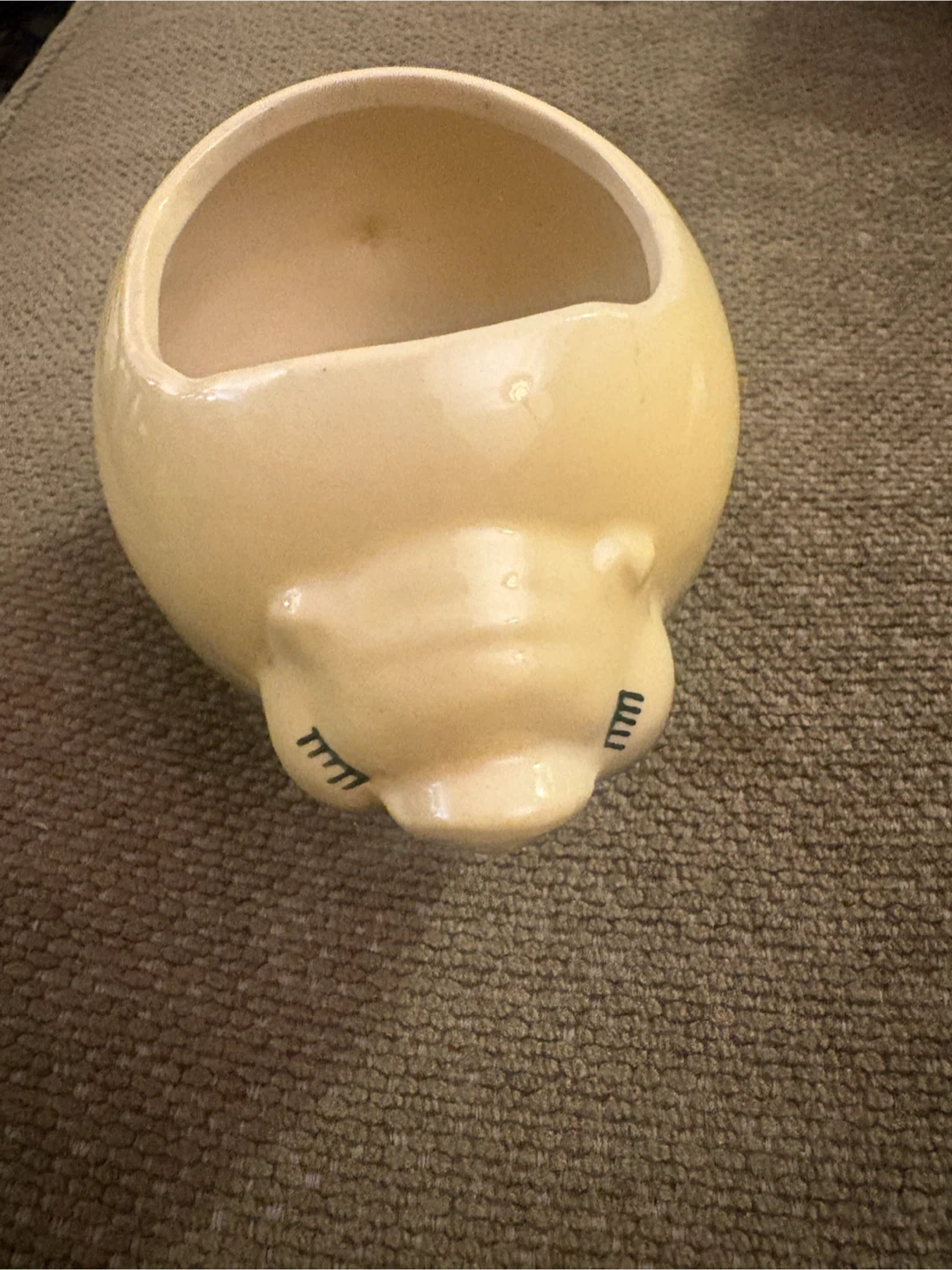 Ceramic Piggy Planter Pot USA pottery - photo 2