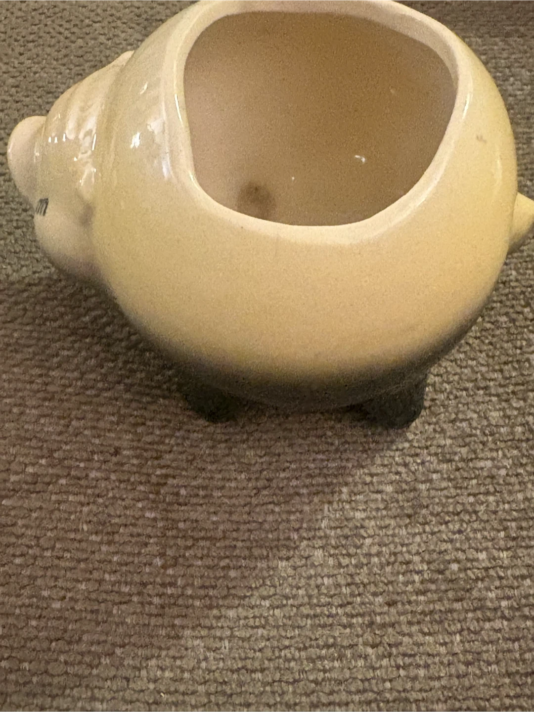 Ceramic Piggy Planter Pot USA pottery - photo 4