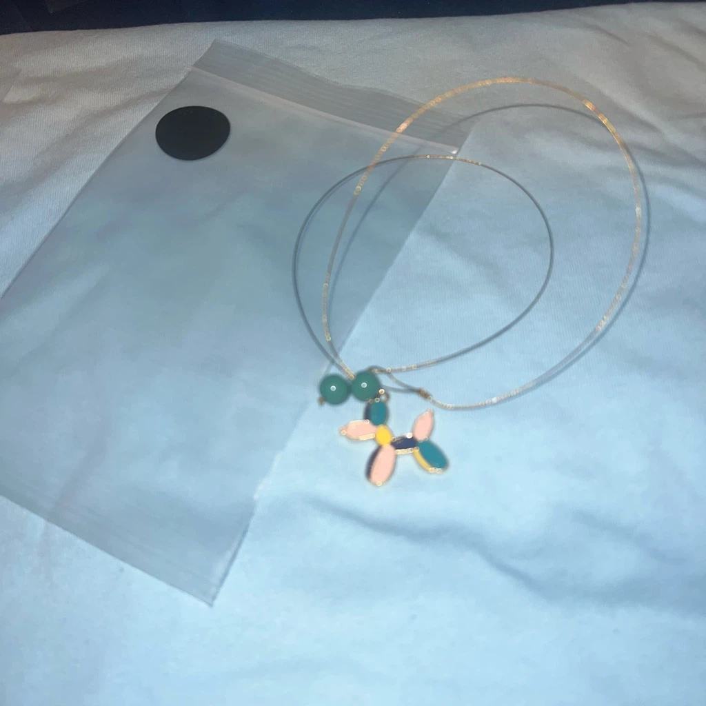 Colorful Balloon Dog Necklace