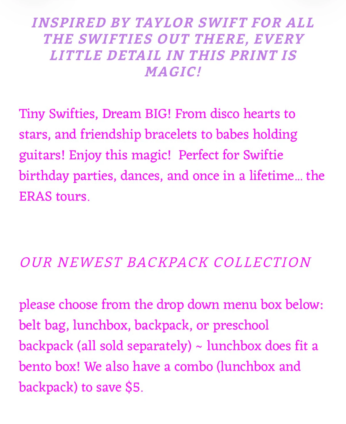 Inspired by Taylor Swift Eras Tour Lunchbox - photo 3