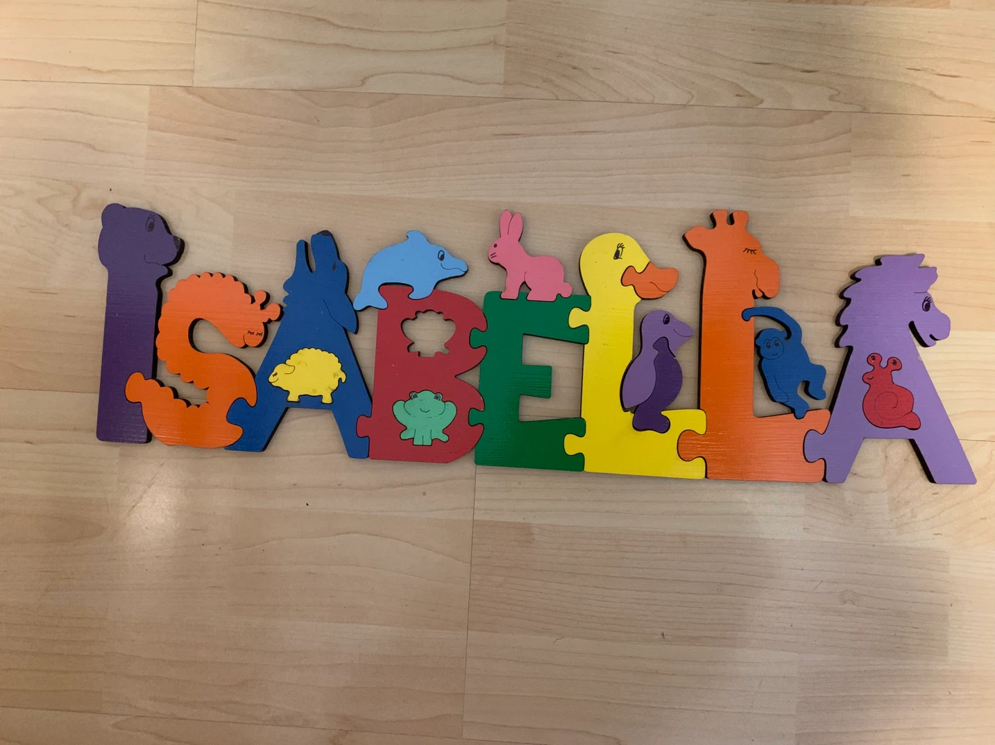 Isabella Name Puzzle Wooden Letters