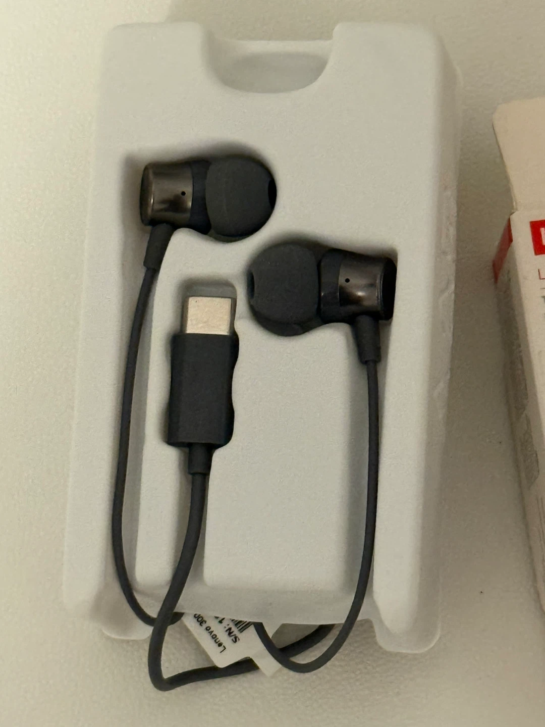 Lenovo 300 USB-C Wired In-Ear Headphones - Grey