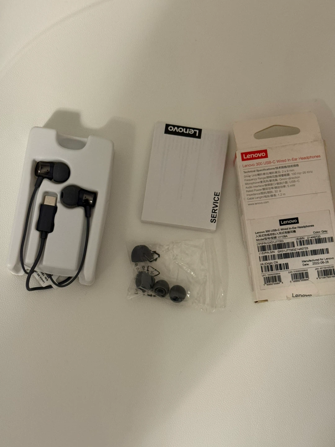 Lenovo 300 USB-C Wired In-Ear Headphones - Grey - photo 3