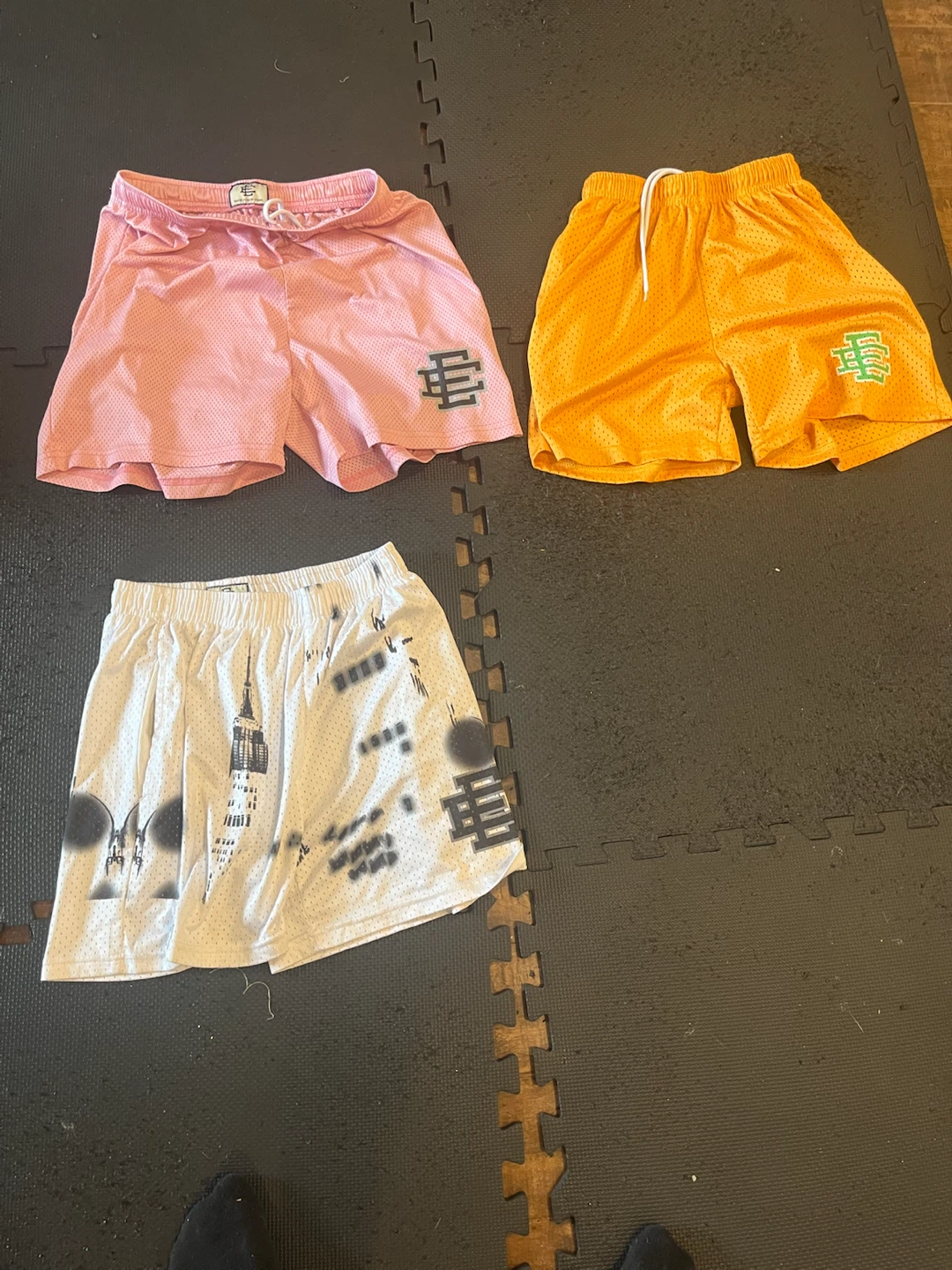 EE Basic Shorts - Pink, Orange, and White