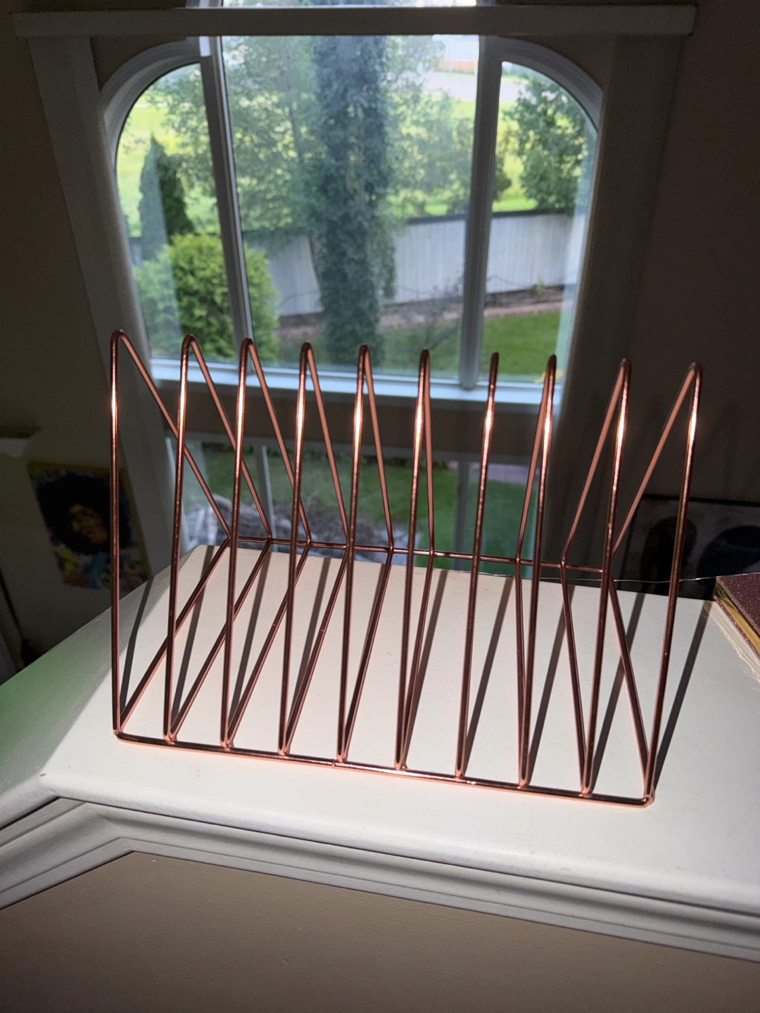 Rose Gold Wire Magazine File Holder