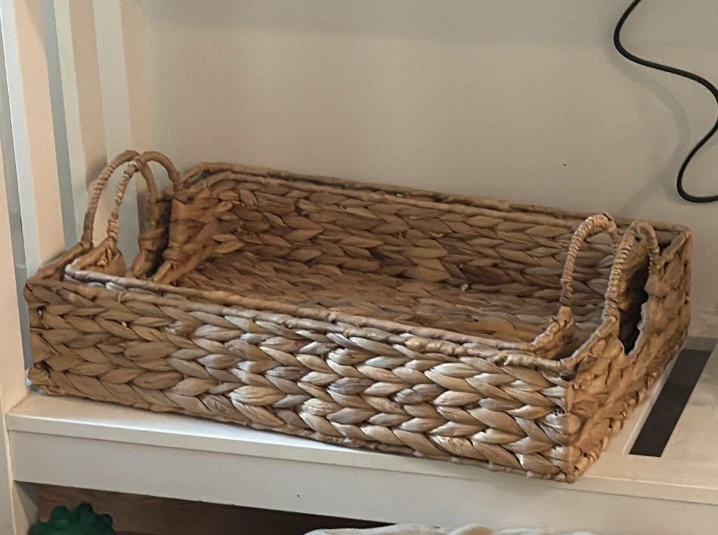 Set of 2 Woven Storage Baskets