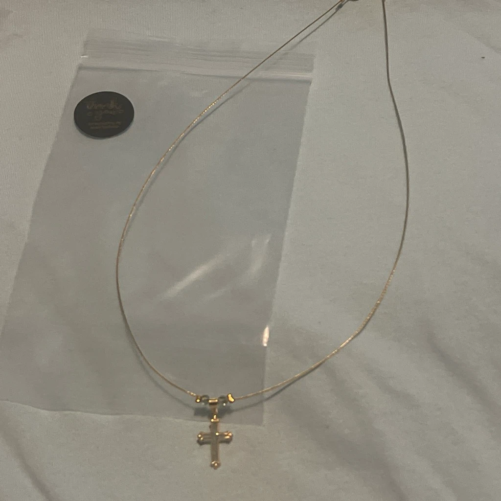 Gold Cross Pendant Necklace