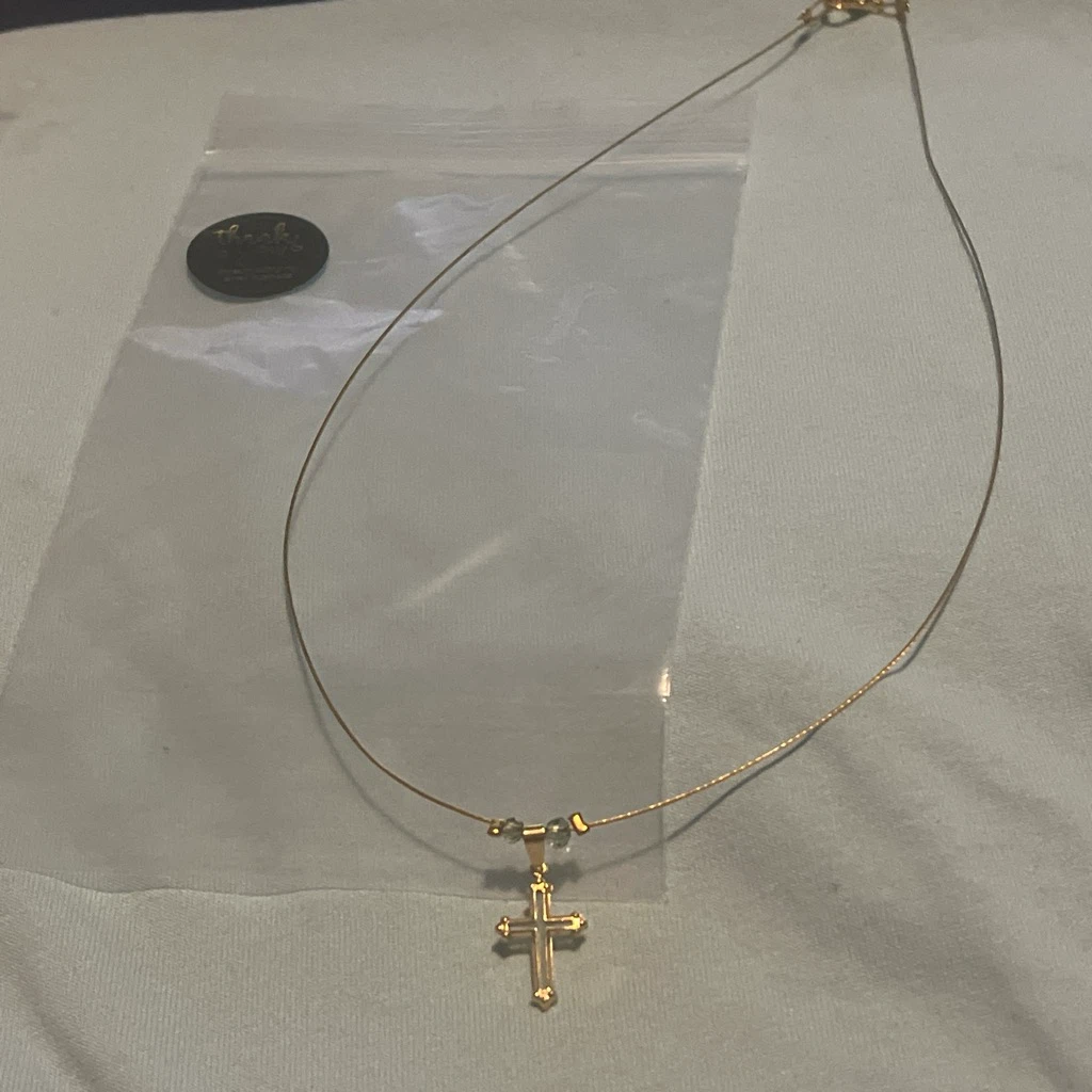 Gold Cross Pendant Necklace - photo 2
