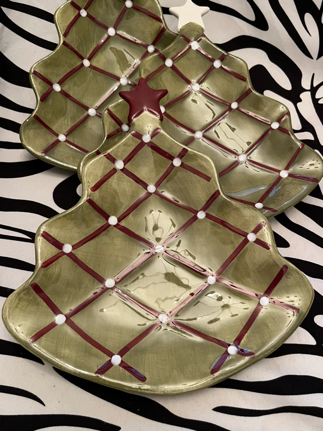 🎄 Pottery Barn Set of 3 Christmas Tree Dishes - photo 3